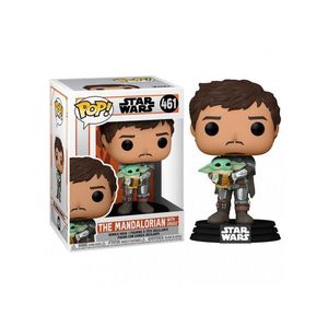 FUNKO POP STAR WARS THE MANDALORIAN SUJETANDO BABY YODA NIO