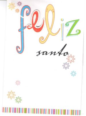 TARJETA FELICITACION FELIZ SANTO