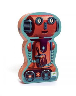 PUZZLE SILUETA BOB EL ROBOT 36 PIEZAS
