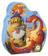 PUZZLE SILUETA VAILLANT Y EL DRAGON 54 PIEZAS