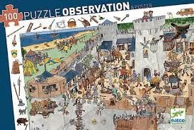 PUZZLE OBSERVACION:CASTILLO+POSTER.(PUZZLE 100)