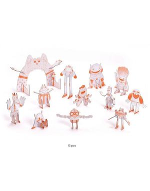 COLOREAR CONSTRUIR JUGAR EQUIPO DE MONSTRUOS