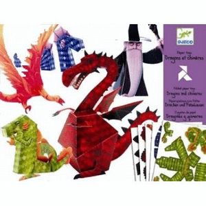 JUGUETES DE PAPEL DRAGONES Y MAGOS