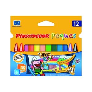 ESTUCHE 12 CERAS PLASTIDECOR PEQUES