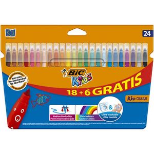 CAJA ROTULADORES KID COULEUR 18 + 6 BIC. Papelería / Juegos. 3270220103240