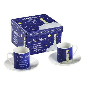JUEGO TAZA Y PLATO EL PRINCIPITO AZUL CON CAJA REGALO