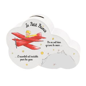 HUCHA DE CERAMICA EL PRINCIPITO CON FORMA DE NUBE AVION