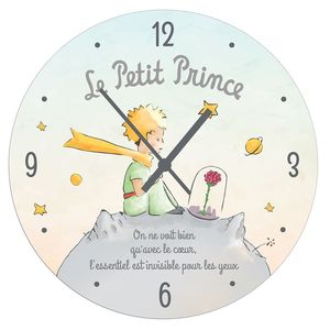 RELOJ DE MADERA 28CM EL PRINCIPITO ROSA