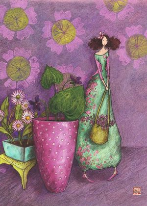 CUADERNO GRAPADO 15X21CM MORADO DISE�O GAELLE 48H RAYADAS