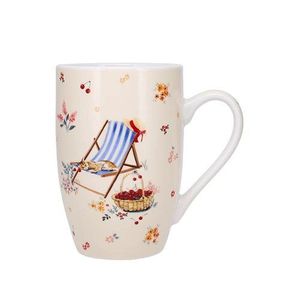TAZA CERAMICA REDONDA 340 ML + CAJA REGALO BOHEME