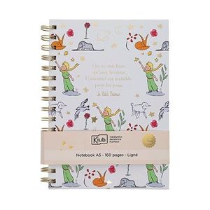 CUADERNO ESPIRAL A5 LINEAS EL PRINCIPITO FRASE EN FRANCES