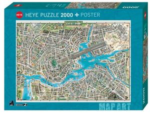 PUZZLE 2000 PIEZAS MAP ART + POSTER GUITARRA