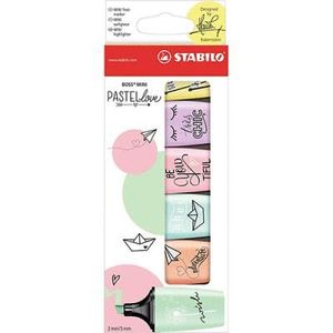 PACK DE 6 MARCADORES STABILO MINI PASTEL LOVE