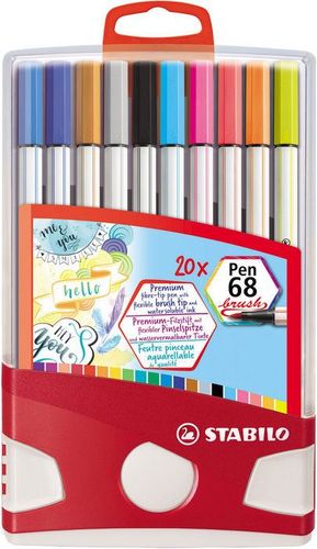 ROTULADOR STABILO PEN 68 BRUSH COLOR PARADE DE 20 UDS.. Papelería / Juegos.  4006381561112