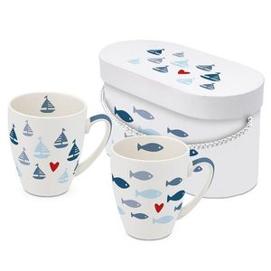 SET 2 TAZAS SEASIDE + CAJA REGALO