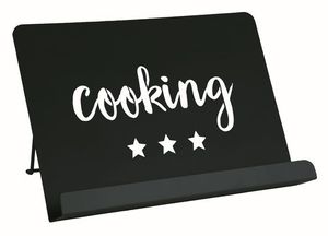 ATRIL LIBROS COCINA NEGRO METALICO