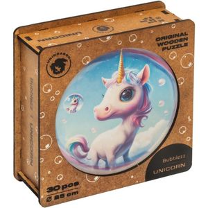 PUZZLE MADERA UNICORNIO BUBBLEZZ 30 PIEZAS