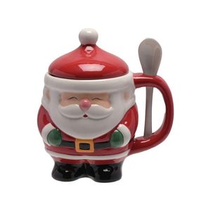 TAZA PAPA NOEL CON TAPA Y CUCHARA