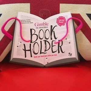 SUJETAPAGINAS COLOR ROSA GIMBPLE THE ADJUSTABLE BOOK HOLDER