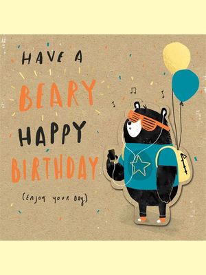 TARJETA FELICITACION CUMPLEAOS HAVE A BEARY HAPY BIRTHDAY