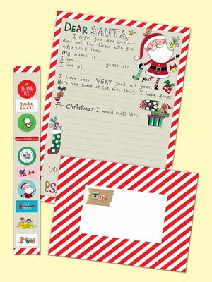 CARTA PAPA NOEL CON PEGATINAS A4