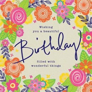 TARJETA FELICITACION CUMPLEAOS WISHING YOU A BEAUTIFUL BIRTHDAY FILLE WITH WONDERFUL THINGS