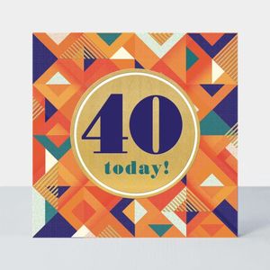 TARJETA FELICITACION EDAD ULTRA 40 AOS