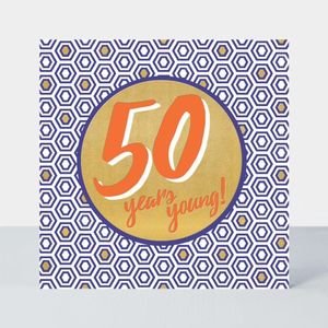 TARJETA FELICITACION EDAD ULTRA 50 AOS