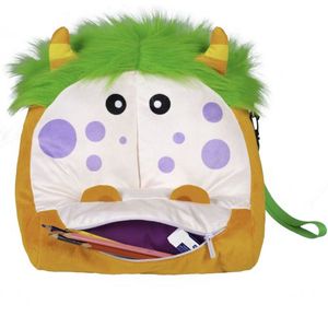 ATRIL TELA INFANTIL MONSTRUO NARANJA PELO VERDE