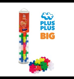 TUBO DE PIEZAS PLUS PLUS 15 PIEZAS BIG NEON