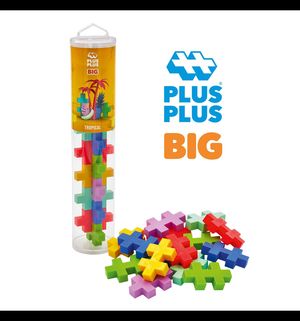 TUBO DE PIEZAS PLUS PLUS 15 PIEZAS BIG TROPICAL