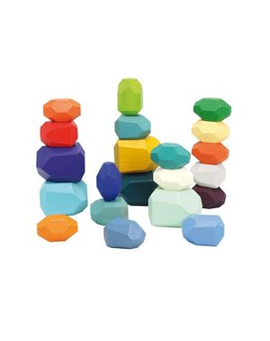 WOODEN STACKING STONES - 21 PIEZAS