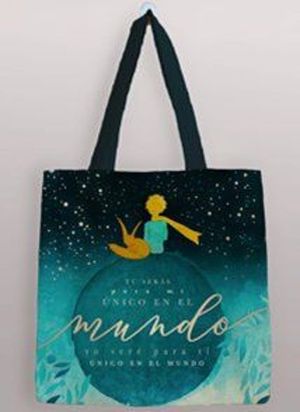 BOLSA ALGODON LE PETIT PRINCE GRANDE - 8 LPP Y EL ZORRO
