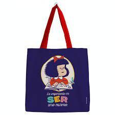 BOLSA ALGODON MAFALDA GRANDE AZUL