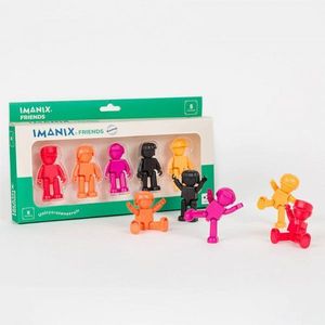 JUEGO DE CONSTRUCCIN MAGNTICA BRAINTOYS IMANIX FRIENDS COLORES CLIDOS 5 PZAS