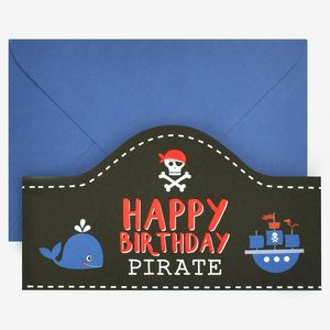 TARJETA FELICITACION CORONA PIRATA