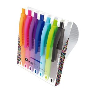 ESTUCHE CON 7 BOLGRAFOS MINI P1 TOUCH COLOURS  MILAN