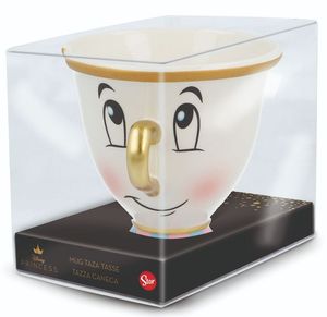 TAZA CERAMICA 190ML CHIP LA BELLA Y LA BESTIA CAJA REGALO