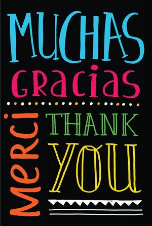 TARJETA AGRADECIMIENTO MUCHAS GRACIAS VARIOS IDIOMAS