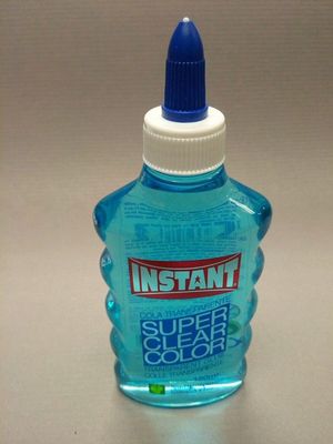 PEGAMENTO PARA SLIME COLA LQUIDA INSTANT SUPER CLEAR COLOR 180 ML AZUL