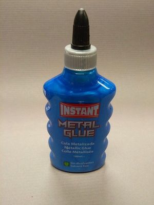 PEGAMENTO PARA SLIME COLA LQUIDA INSTANT METAL GLUE 180 ML AZUL