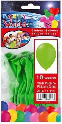 BOLSA 10 GLOBOS VERDE PISTACHO