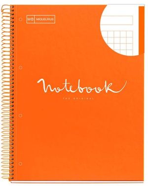 CUADERNO A4 80 HOJAS 90 GR. TAPA DURA EMOTIONS NARANJA