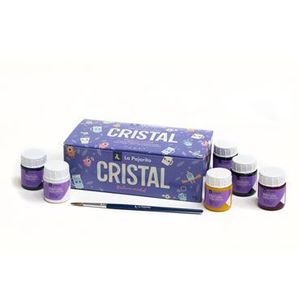 PINTURA LA PAJARITA PARA CRISTAL 35ML 6 COLORES SURTIDOS + PINCEL