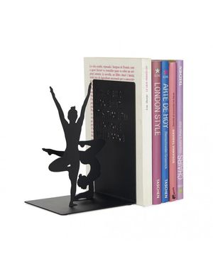 SUJETA LIBROS METALICO NEGRO YOGA