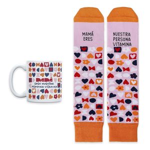 KIT TAZA+CALCETIN MAMA ERES NUESTRA PERSONA VITAMINA T 36-40