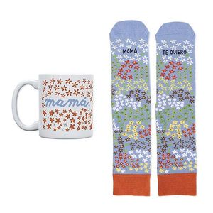 KIT TAZA + CALCETINES MAMA TE QUIERO TALLA 36-41