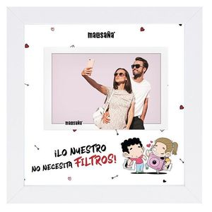 MARCO DE FOTOS BLANCO - LO NUESTRO NO NECESITA FILTROS!