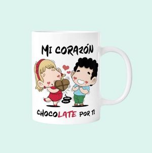 TAZA MALASAA - MI CORAZON CHOCOLATE POR TI