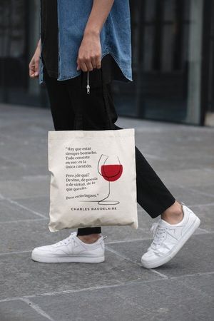 BOLSA TELA 'VINO, POESIA Y VIRTUD'